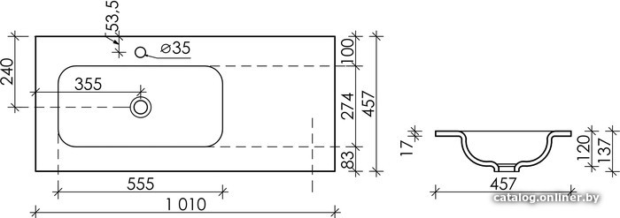 Умывальник Ceramica Nova Element L CN7014