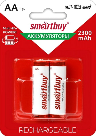 Аккумуляторы SmartBuy AA 2300mAh 2 шт. SBBR-2A02BL2300