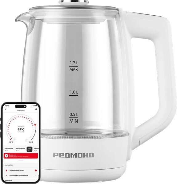 Электрический чайник Redmond (Редмонд) SkyKettle KG258S (белый)