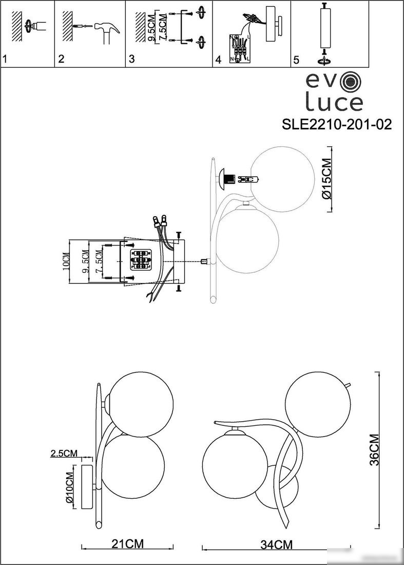Бра Evoluce Artu SLE2210-201-02