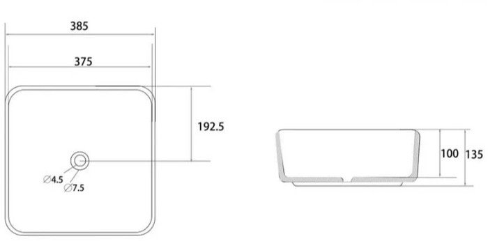 Умывальник Abber Rechteck AC2211MRG (розовое золото матовый)
