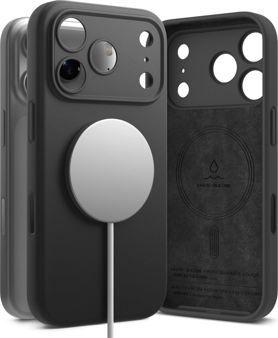 Чехол для телефона Ringke Silicone Magnetic для iPhone 17 Pro Max (Black)