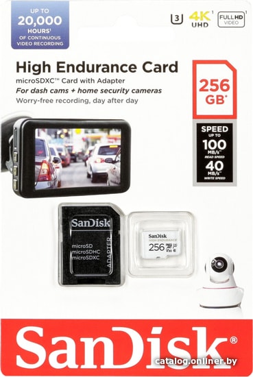 Карта памяти SanDisk High Endurance microSDXC SDSQQNR-256G-GN6IA 256GB