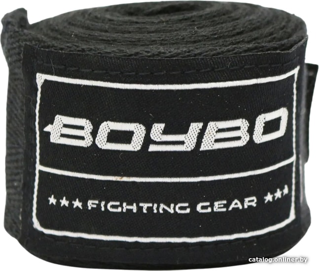 Бинт боксерский BoyBo Хлопок/эластан 4.5м (черный)