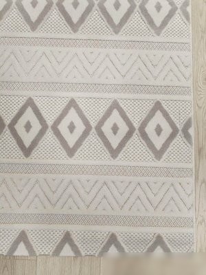 Ковер для жилой комнаты Radjab Carpet Сканди Сизаль Прямоугольник 10926C 12252RK (1.4x2, Grii/Krem)