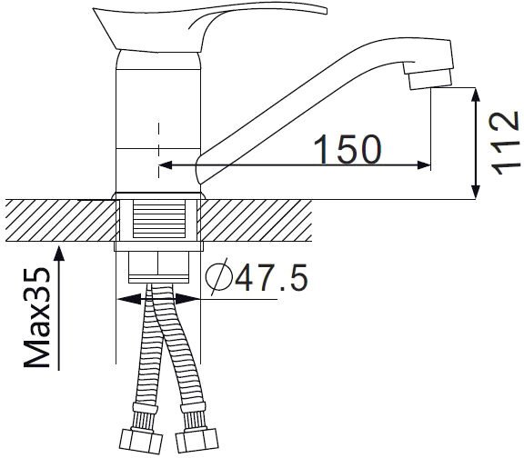 Смеситель Ekko EM4501-2