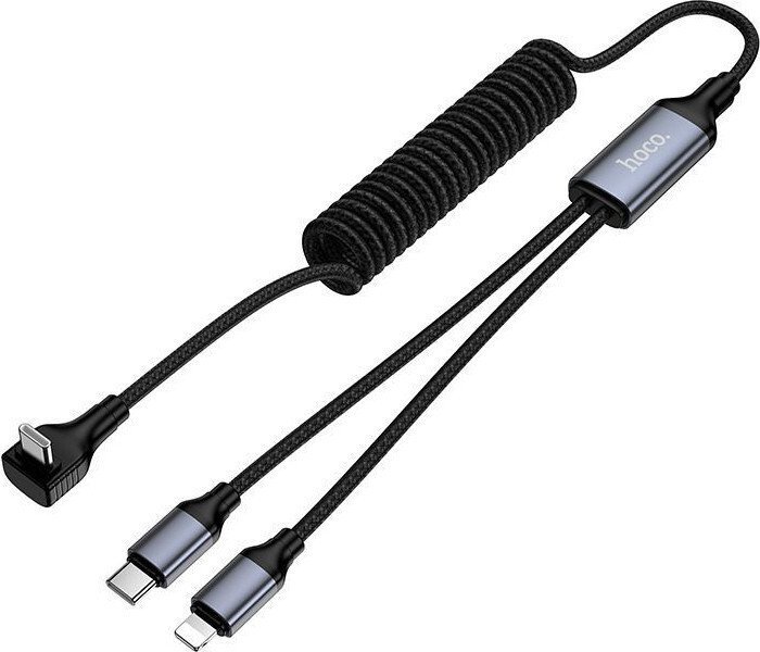 Кабель Hoco DU60 USB Type-C - USB Type-C/Lightning (1.5 м, черный)