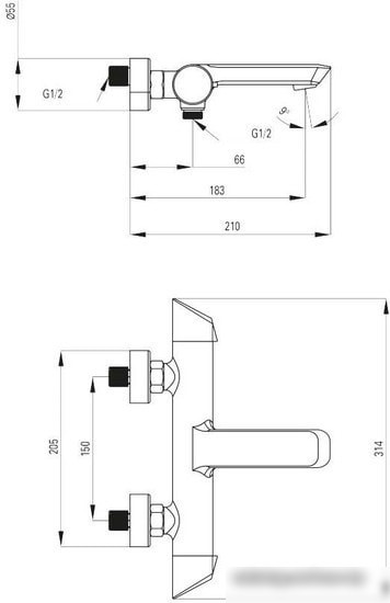 Смеситель Deante Arnika BQA N11M