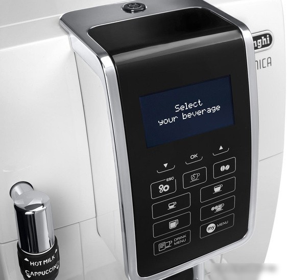 Эспрессо кофемашина DeLonghi Dinamica ECAM 350.35.W