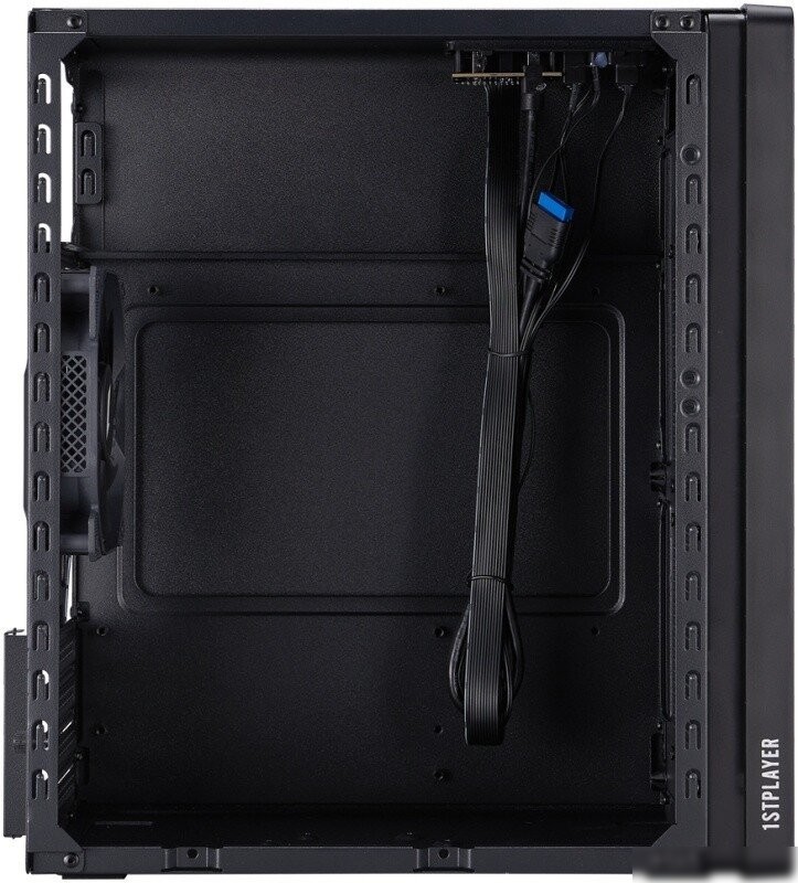 Корпус 1stPlayer WD1 WD1-BK-3F (черный)