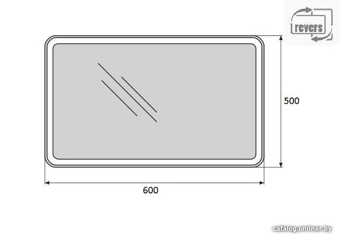 BelBagno Зеркало SPC-MAR-500-600-LED-TCH