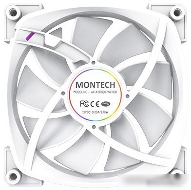 Вентилятор для корпуса Montech AX120 PWM (белый)