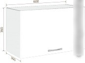 Шкаф навесной Кортекс-мебель Корнелия Лира ВШГ60-1г-360 (белый)