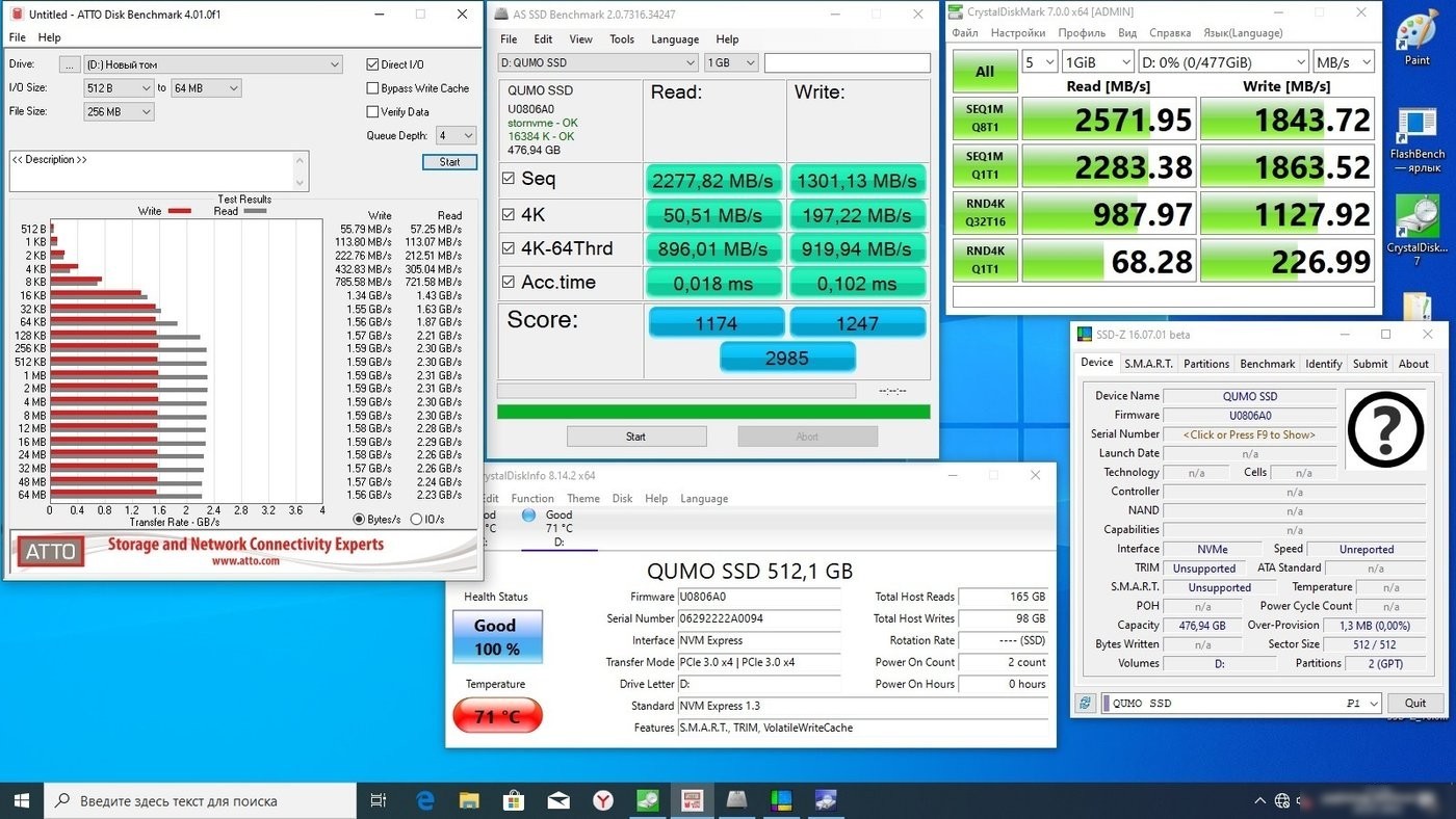 SSD QUMO Novation M2 NVMe 512GB Q3DT-512GSKF-NM2