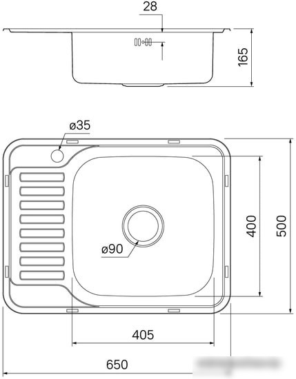 Кухонная мойка IDDIS Basic BAS65SRi77