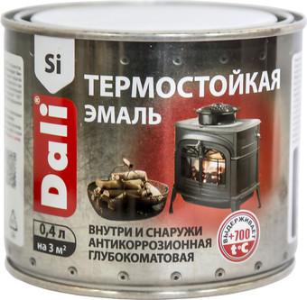 Эмаль Dali Термостойкая 0.4 л (черный)