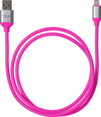 Кабель TDM Electric USB Type-A - Lightning SQ1810-0321 (1 м, розовый)