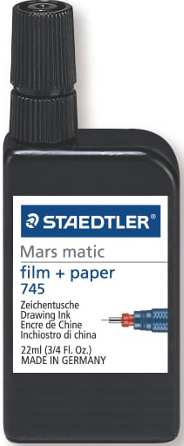 Тушь художественная Staedtler 745 М2-9 (22 мл, черный)