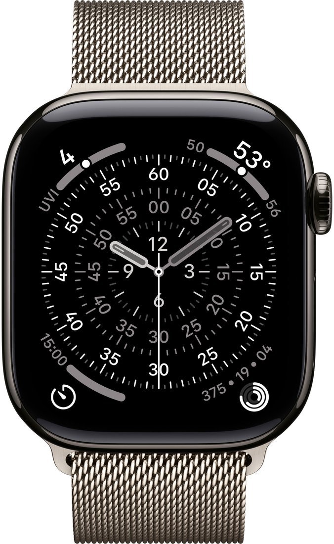 Умные часы Apple Watch Series 11 LTE 46 мм (титановый корпус, природный/природный, миланская петля S/M)