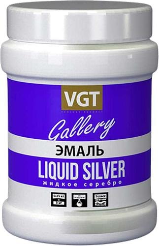 Эмаль VGT Универсальная Металлик ВД-АК-1179 230 г (жидкое серебро)