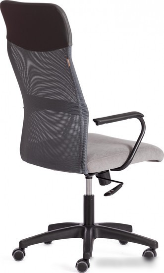 Кресло TetChair Practic флок/кожзам (серый)