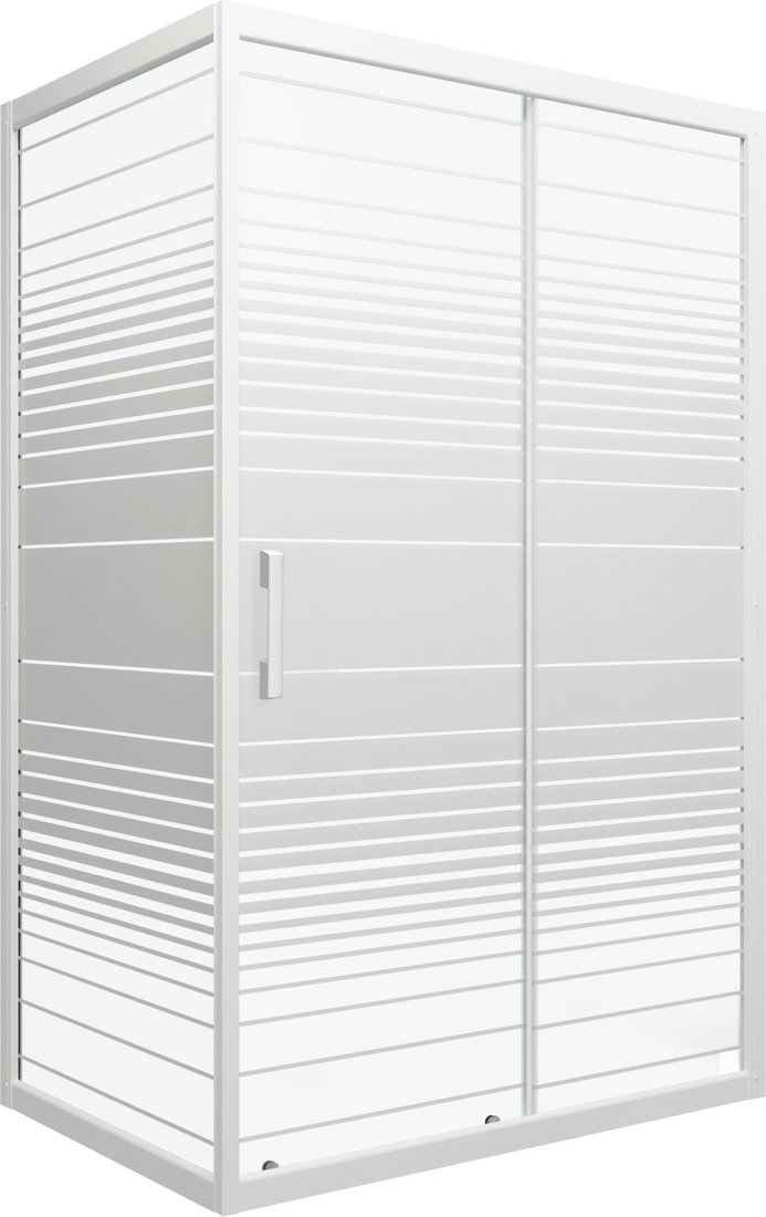 Душевой уголок Triton Фьюжн 120x80 А (белый/полосы)