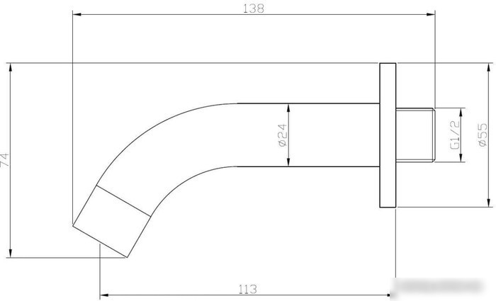 Излив Esko SP11 (черный)