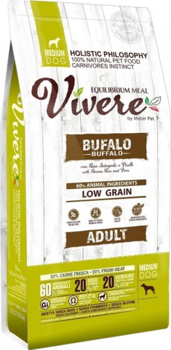Сухой корм для собак Vivere Medium Adult Buffalo 20 кг