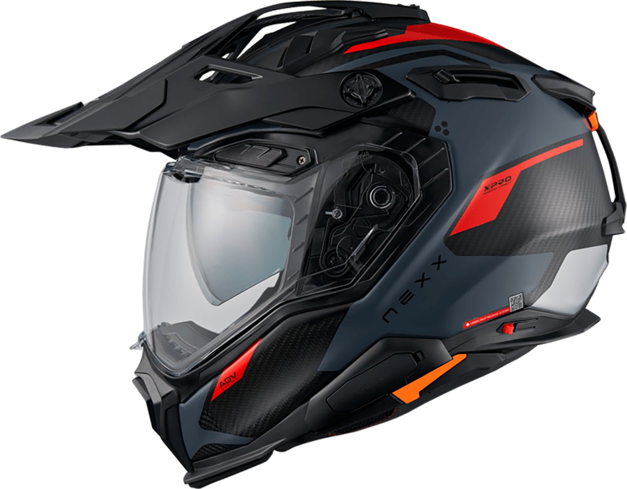 Мотошлем Nexx Helmets X.WED3 Keyo (2XL, серый/красный)