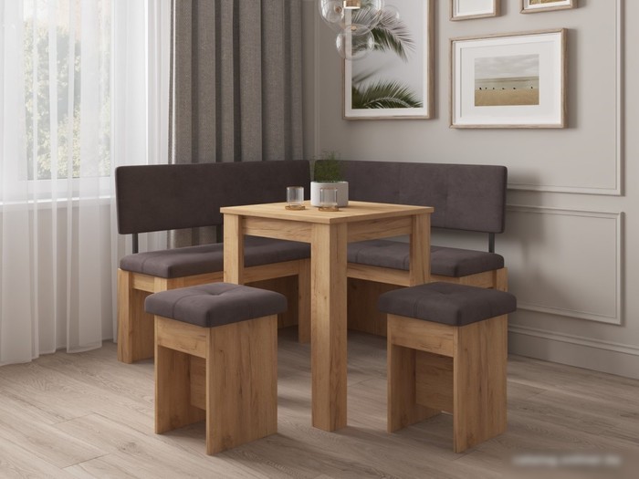 Кухонный стол Genesis Мебель 60x60x76 (дуб золотой)