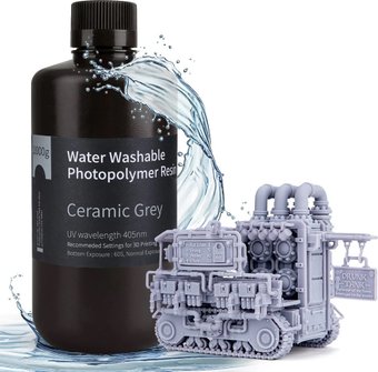 Фотополимер Elegoo Water Washable 1кг (керамический серый)