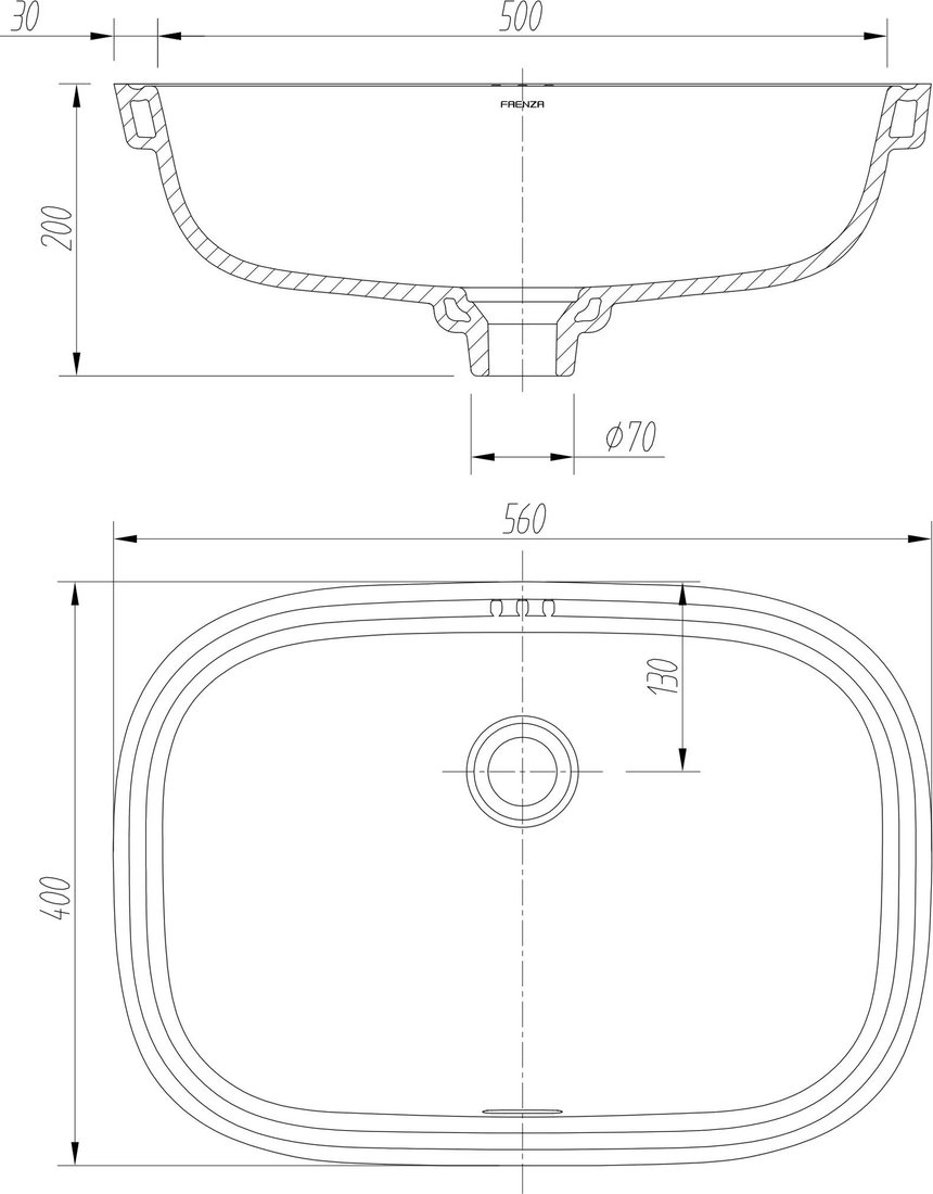 Умывальник Arrow AP41008C (белый)