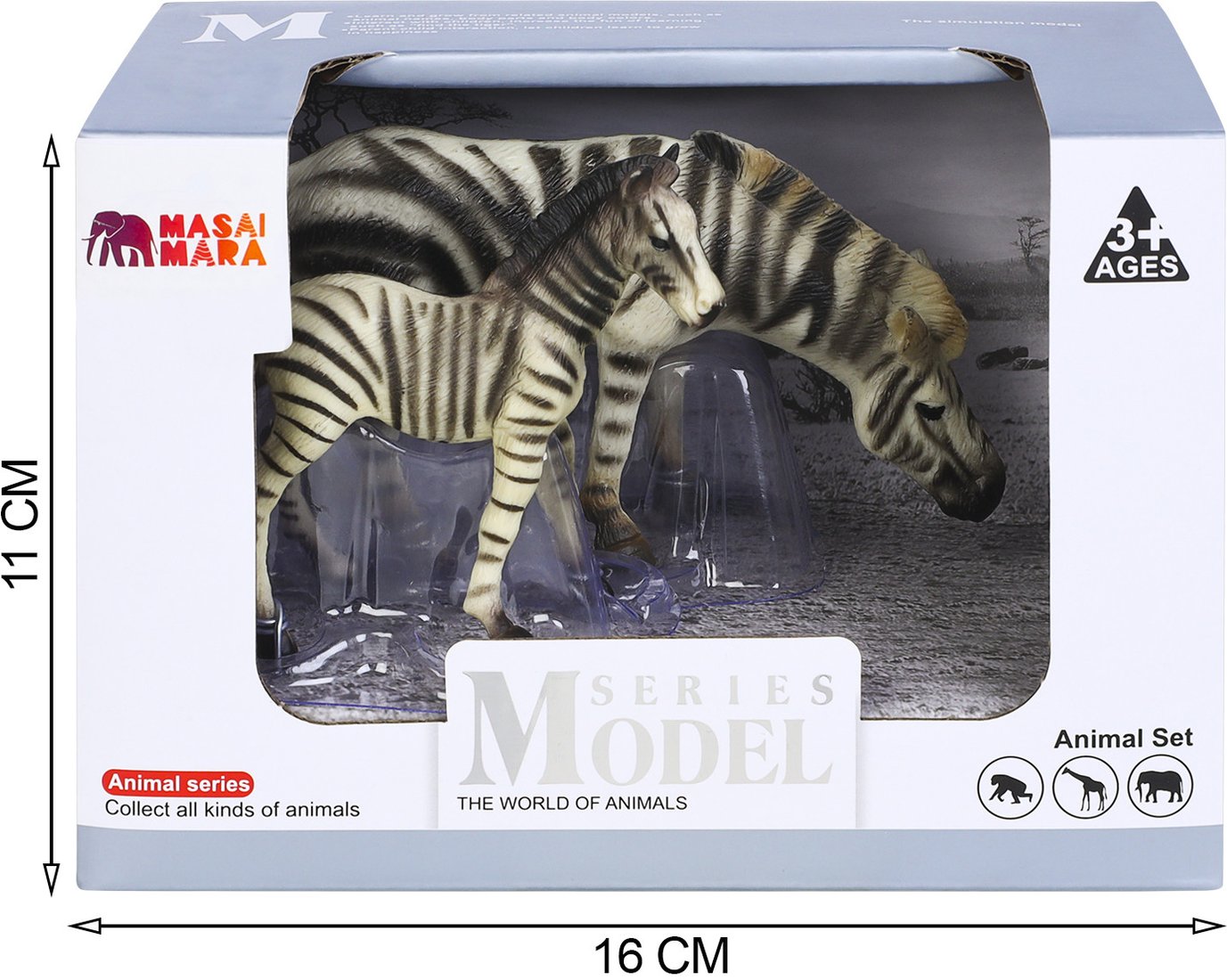 Набор фигурок Masai Mara Мир диких животных. Семья зебр MM211-110