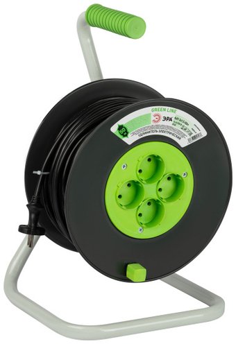 Удлинитель на катушке ЭРА GREEN LINE KAT-2x1.5-50m Б0065097