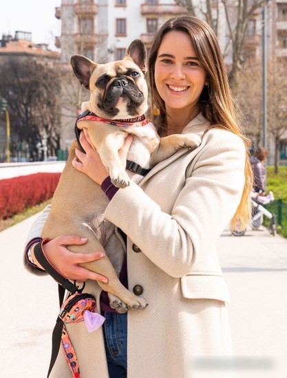 Поводок United Pets Complete Me 2 (M, оранжевый/голубой)