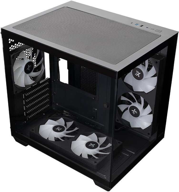 Корпус XASTRA QW400M 5ARGB-FC-C6-AC QW400M-2FA24A-1FC12A-C6-AC (черный)
