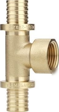Фитинг Varmega Тройник латунный Slide-fit с внутренней резьбой 20х1/2 VM51113