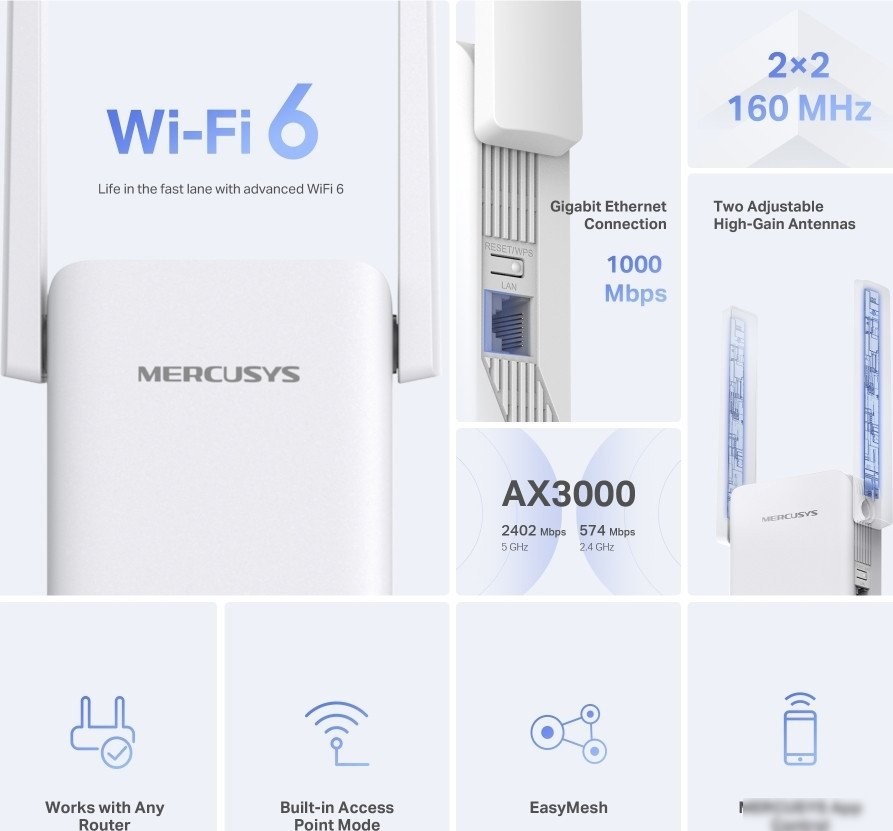 Powerline-адаптер Mercusys ME80X