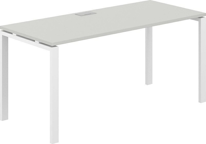 Офисный стол Norden 160х70х75 SG.206.SH.63.WH (белый/серый бархат)