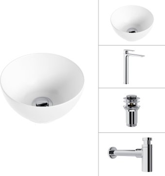 Умывальник Lauter 21601E + Reef 21CK8678C + сифон 21635CH + дон.клапан 21190CH (хром)