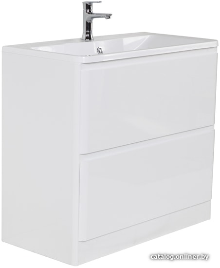 BelBagno Тумба под умывальник Albano-800-2C-PIA-BL (белый глянец)