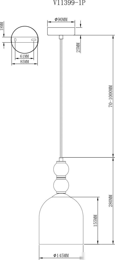 Подвесная люстра Moderli Tamina V11399-1P