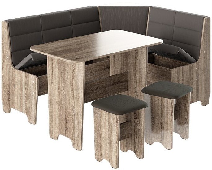 Обеденная группа Трия Техас исп. 2 (дуб сонома трюфель/кашемир коричневый)