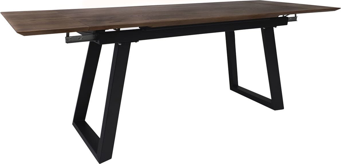 Кухонный стол ОКА Сангай 136-196x80x80 (дуб галифакс табак/черный )