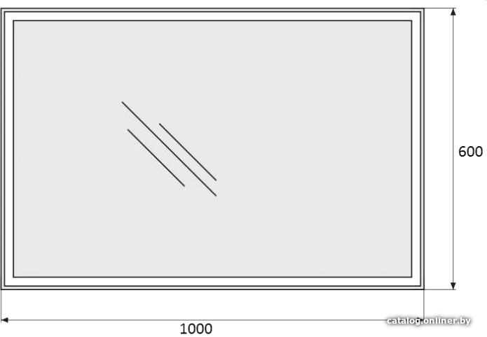 BelBagno Зеркало SPC-GRT-1000-600-LED-TCH