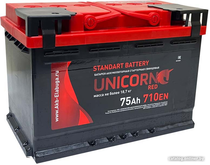 Автомобильный аккумулятор Unicorn Red 6СТ-65 о.п. (75 А·ч) Автомобильный аккумулятор Unicorn Red 6СТ-65 о.п. (75 А·ч)