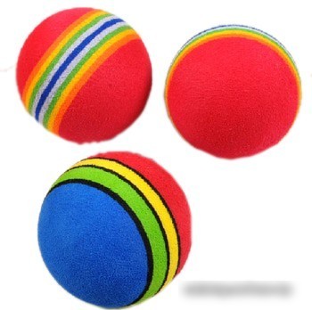 Игрушка для кошек Triol Мяч полосатый 3822 d 3,5 см 50 штук