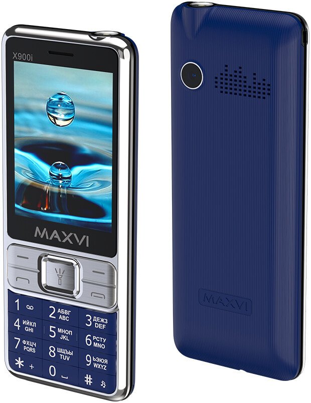 Кнопочный телефон Maxvi X900i (синий)