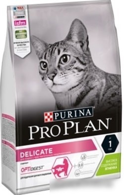 Сухой корм для кошек Pro Plan Delicate Adult с чувствительным пищеварением с ягненком 1.5 кг