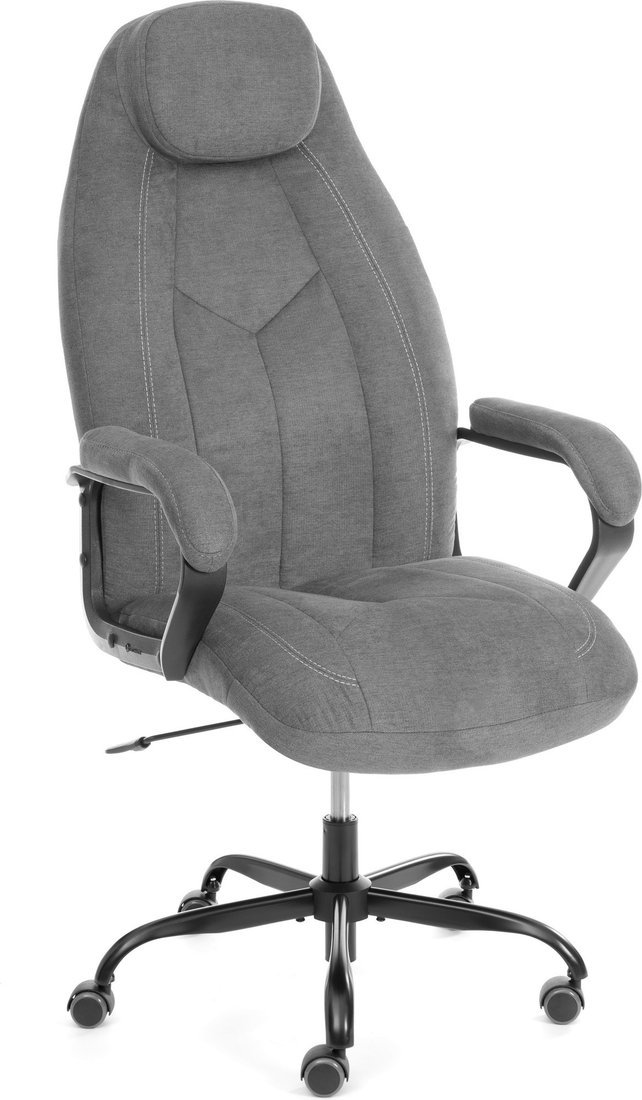 Офисное кресло TetChair Boss metalBL (ткань, серый, KUB 05)